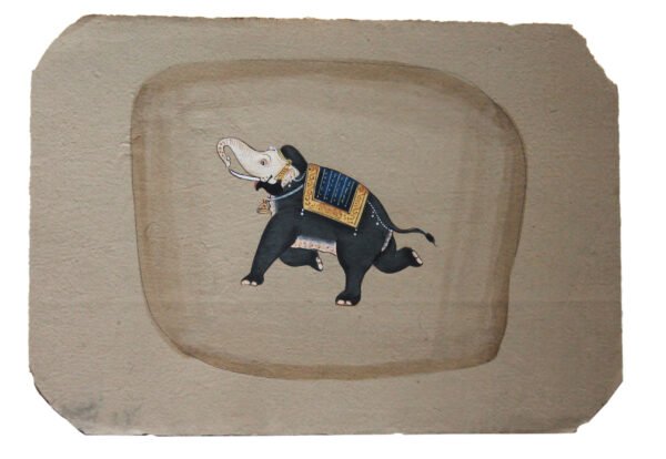 VINTAGE BEAUTIFUL ELEPHANT PAINTING ON PAPER