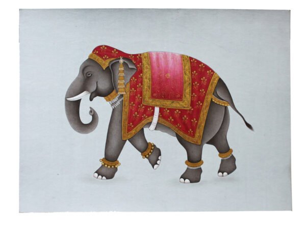 VINTAGE BEAUTIFUL ELEPHANT PAINTING ON PAPER