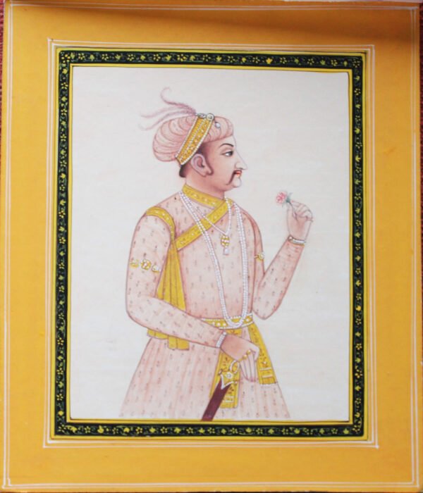 VINTAGE BEAUTIFUL SHAH JAHAN PAINTING ON PAPER