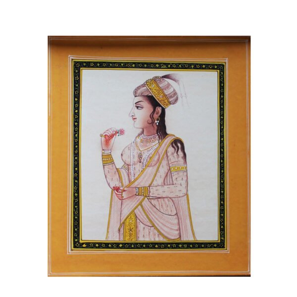 VINTAGE BEAUTIFUL MUMTAZ PAINTING ON PAPER