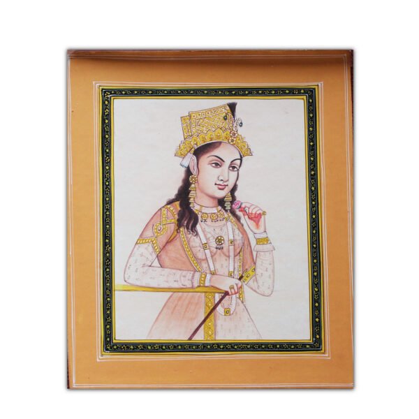 VINTAGE BEAUTIFUL MUMTAZ PAINTING ON PAPER