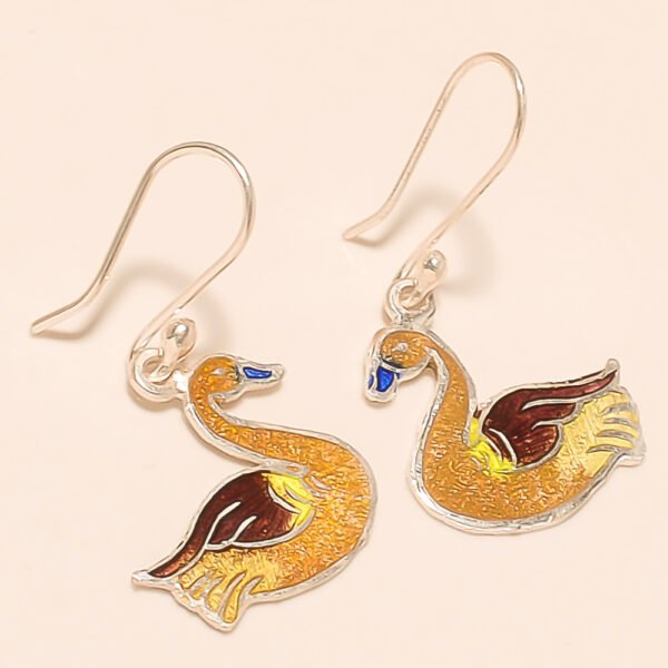 92.5 STERLING SILVER BEAUTIFUL DUCK DROP EARRING