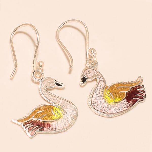 92.5 STERLING SILVER BEAUTIFUL DUCK DROP EARRING