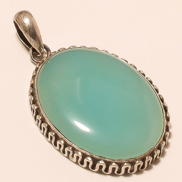 92.5 STERLING SILVER CARVED ONYX PENDANT