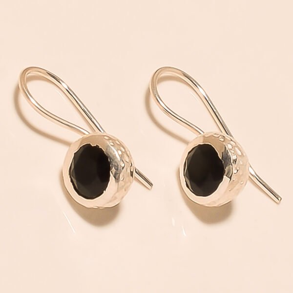 92.5 STERLING SILVER BEAUTIFUL ONYX DROP EARRING