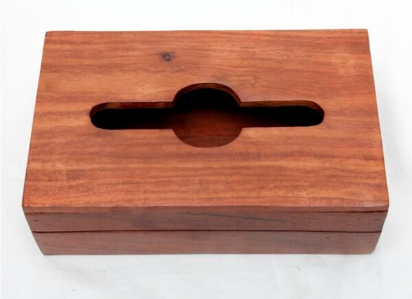 VINTAGE BEAUTIFUL WOODEN TISSUE BOX IN SHEESHAM