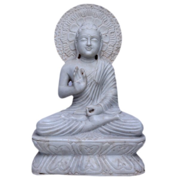 VINTAGE DECORATIVE BEAUTIFUL MARBLE BUDDHA STATUE