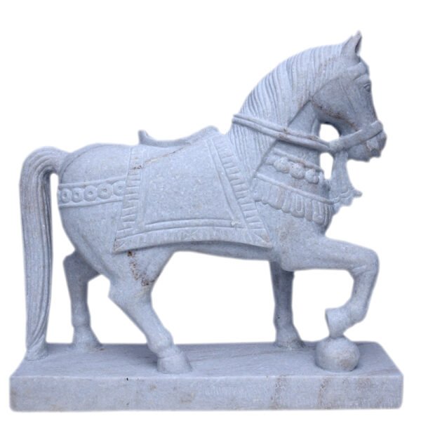 VINTAGE DECORATIVE BEAUTIFUL MARBLE HORSE STATUE