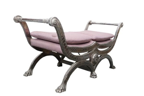 VINTAGE SILVER FOIL ETHNIC ROMAN SEATER - Image 2