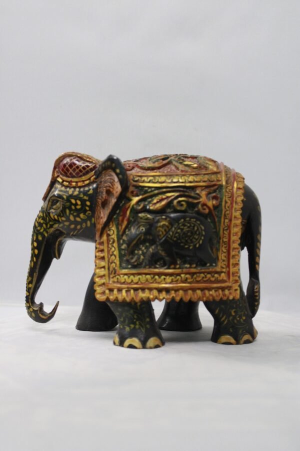 Best Rajasthani Souvenir Gift As A Wooden Painted Elephant - Image 2