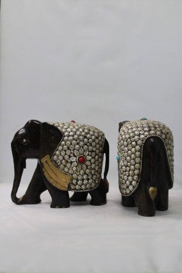 Wooden  Elephant Painted With Hands, Home Decor, Rajasthani Souvenir Gift - Image 3