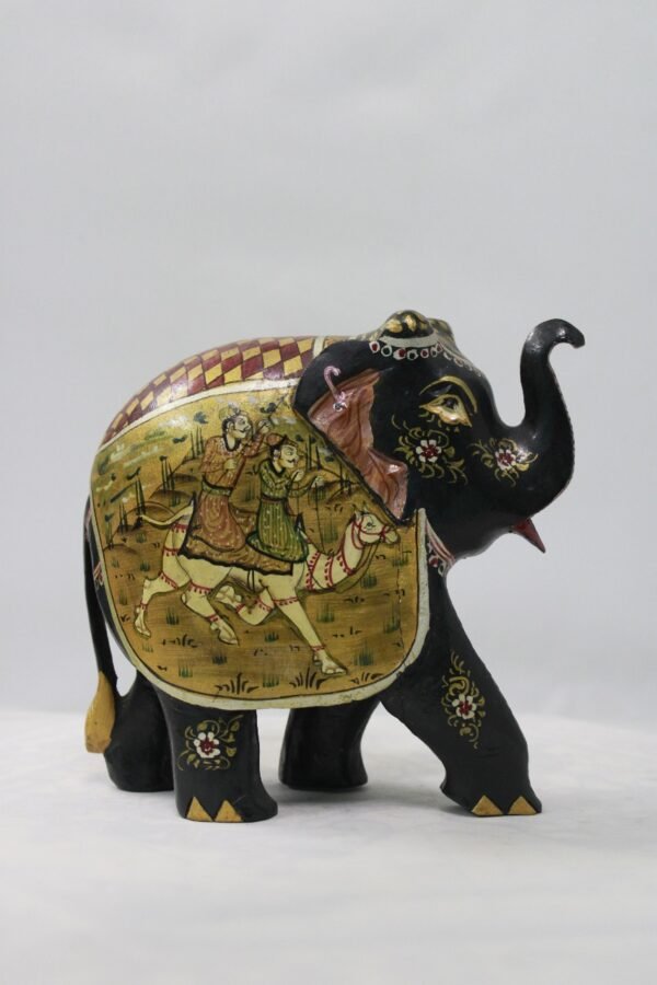 Handcrafted Wooden Painted Elephant Home Decor Rajasthani Souvenir Gift - Image 5