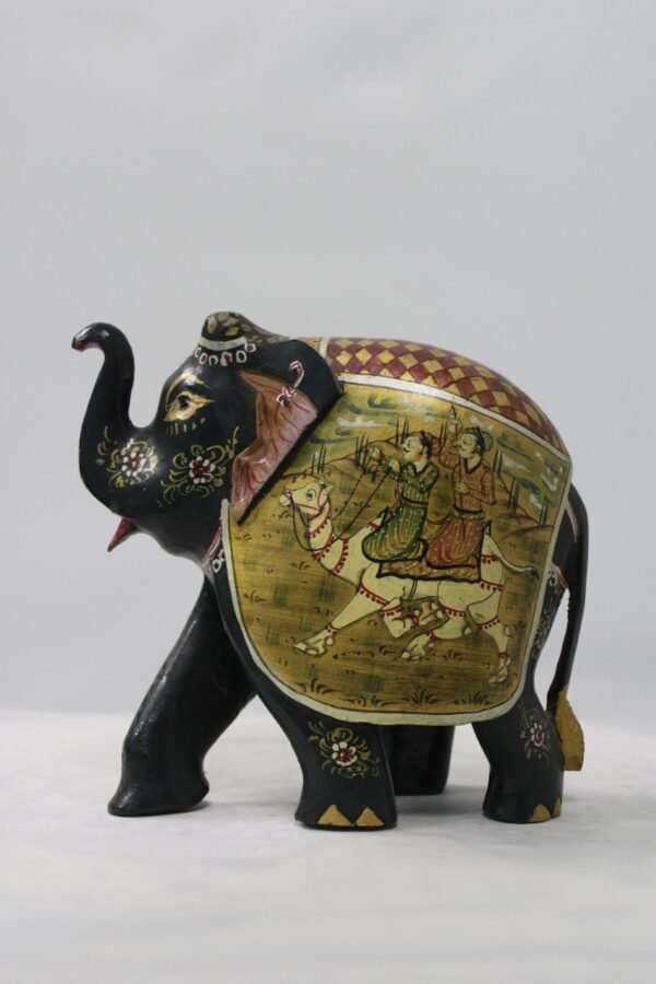 Handcrafted Wooden Painted Elephant Home Decor Rajasthani Souvenir Gift - Image 4