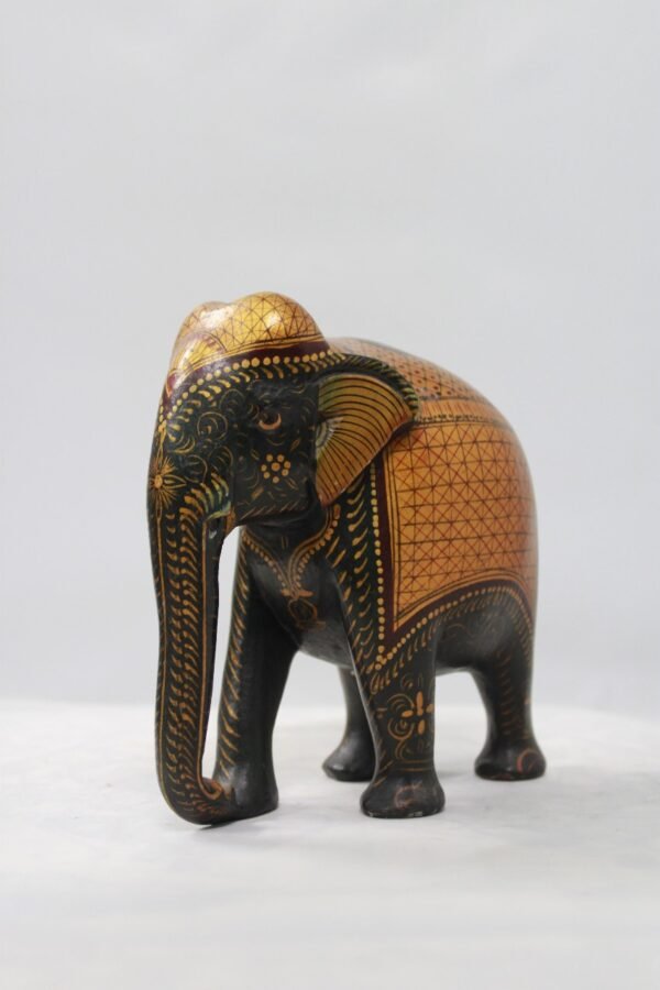 A Rajasthani Souvenir Gift, Handcrafted Wooden Painted Elephant For Home Decor