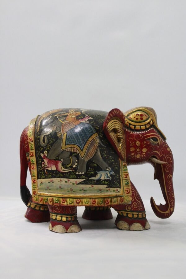 Painted Elephant Home Decor Rajasthani Souvenir Gift - Image 2