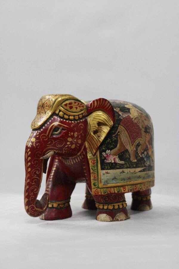 Handcrafted Wooden Painted Elephant Home Decor Rajasthani Souvenir Gift