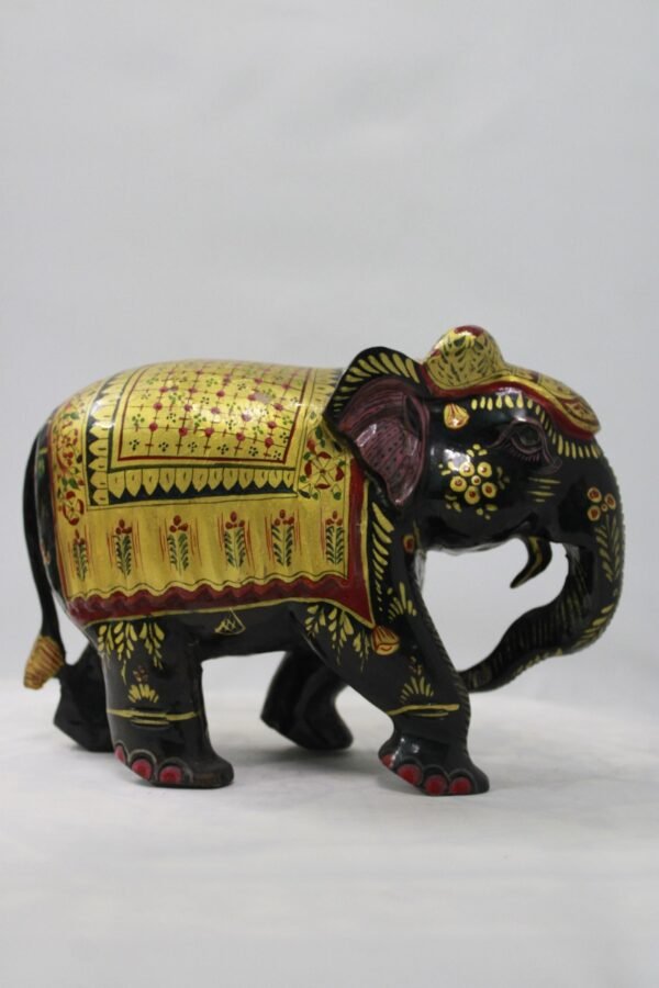 Handcrafted Wooden Painted Elephant Home Decor Rajasthani Souvenir Gift - Image 4