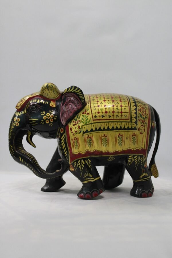 Handcrafted Wooden Painted Elephant Home Decor Rajasthani Souvenir Gift - Image 3