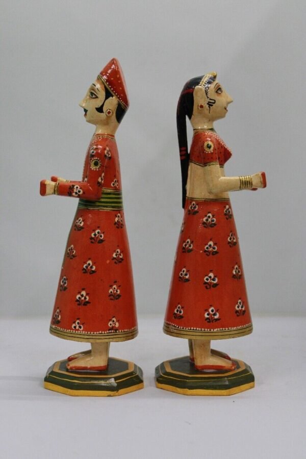 Customised Gangaur Dolls Wooden Made - Image 3