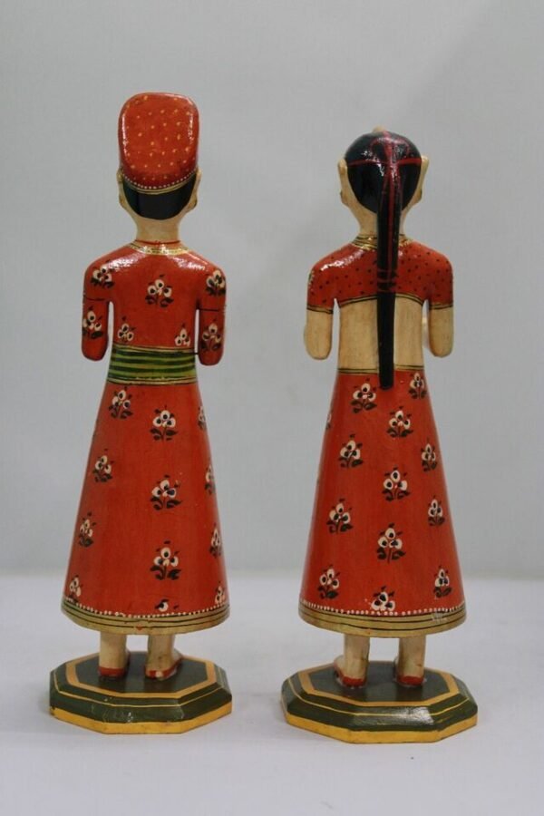 Customised Gangaur Dolls Wooden Made - Image 2