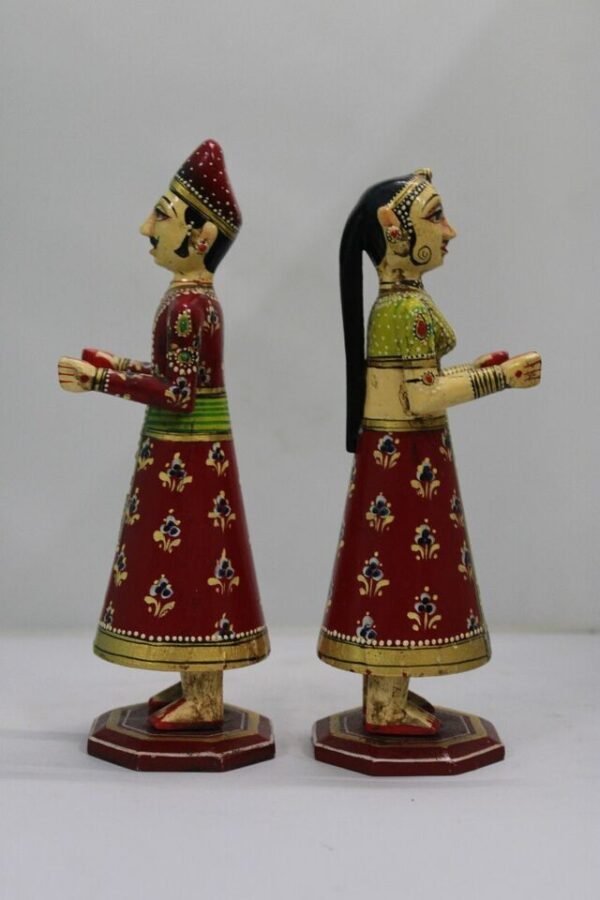 Customised Gangaur Dolls Wooden Made - Image 4