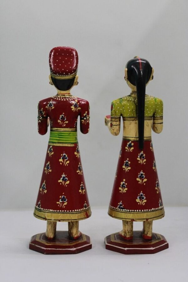 Customised Gangaur Dolls Wooden Made - Image 3