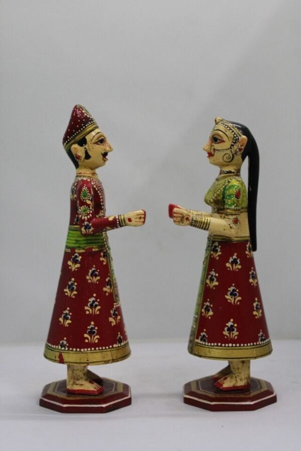 Customised Gangaur Dolls Wooden Made - Image 2