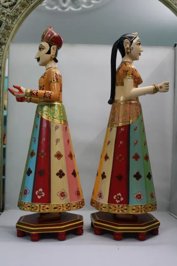 Customised Gangaur Dolls Wooden Made - Image 2