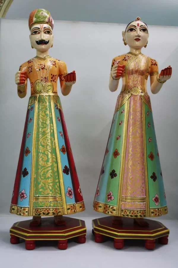 Customised Gangaur Dolls Wooden Made