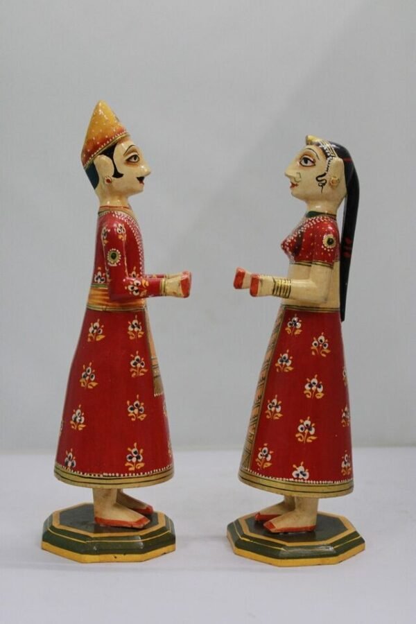 Customised Gangaur Dolls Wooden Made - Image 4