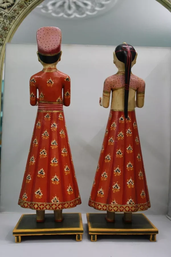 Customised Gangaur Dolls Wooden Made - Image 2