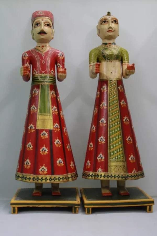 Customised Gangaur Dolls Wooden Made