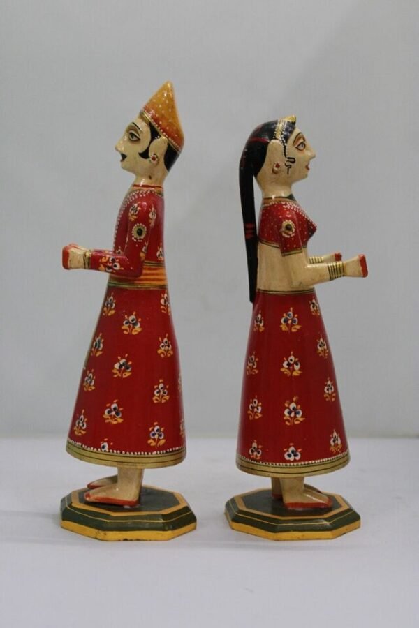 Customised Gangaur Dolls Wooden Made - Image 3