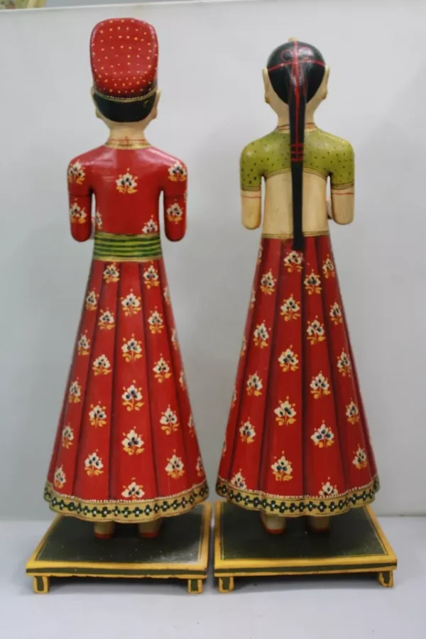 Customised Gangaur Dolls Wooden Made - Image 2