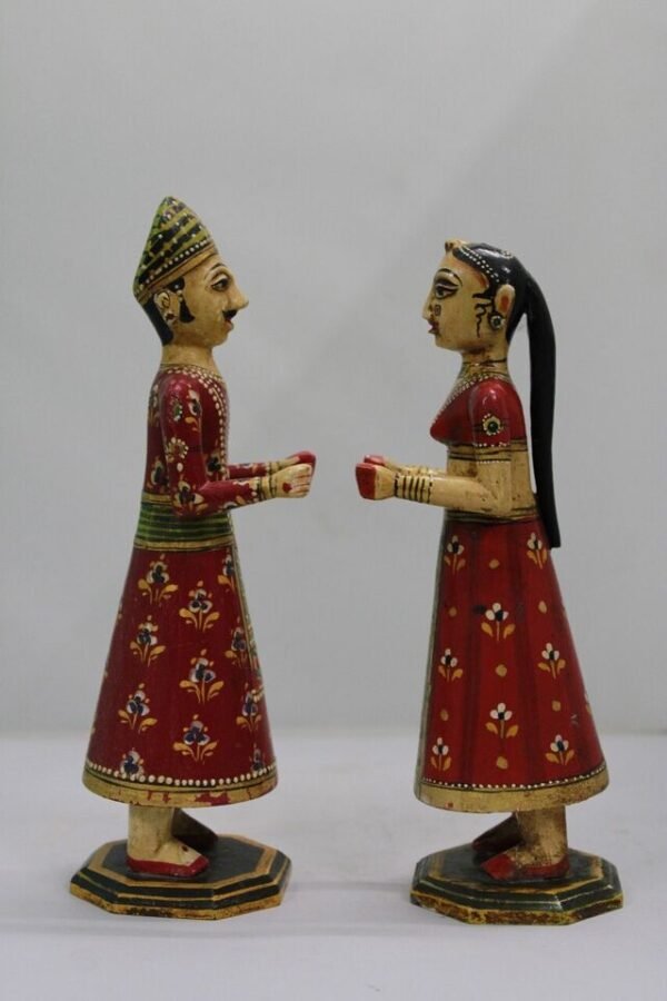 Customised Gangaur Dolls Wooden Made - Image 4