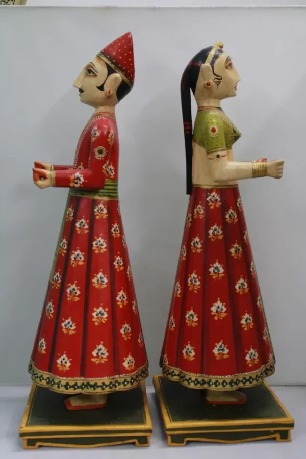 Customised Gangaur Dolls Wooden Made - Image 4