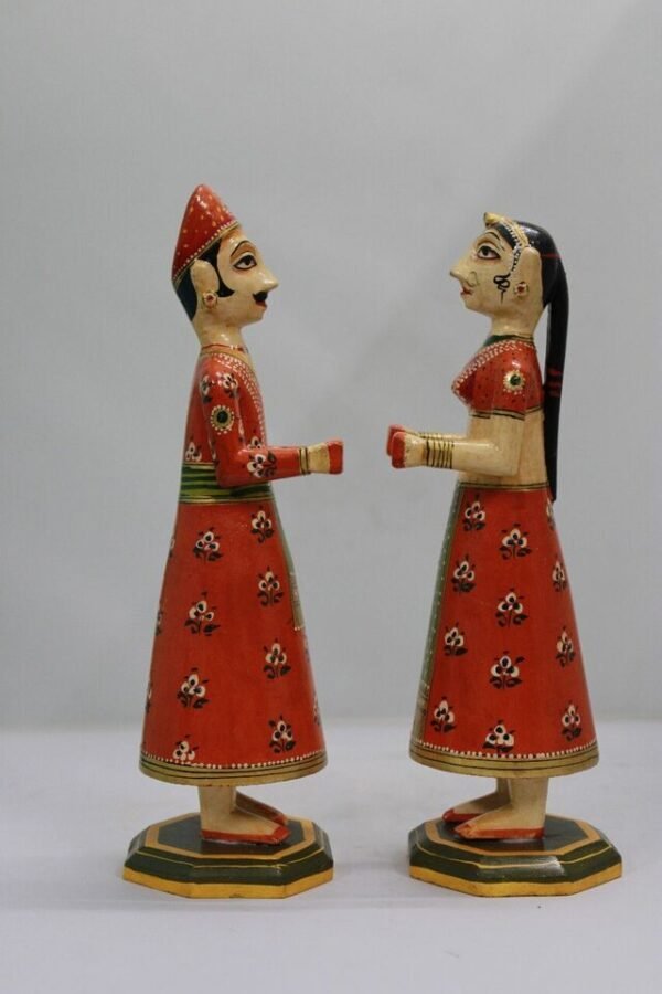 Customised Gangaur Dolls Wooden Made - Image 4