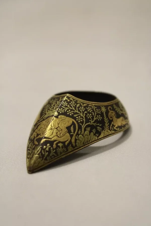 vintage original Ottoman mughal islamic Gold, archer thumb ring