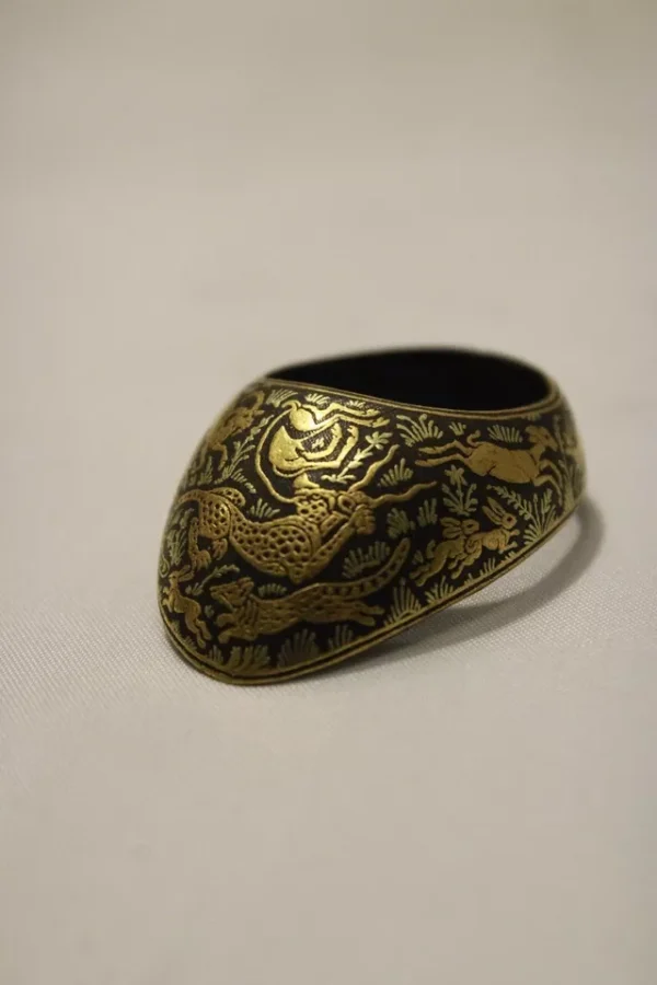 vintage original Ottoman mughal islamic Gold, archer thumb ring