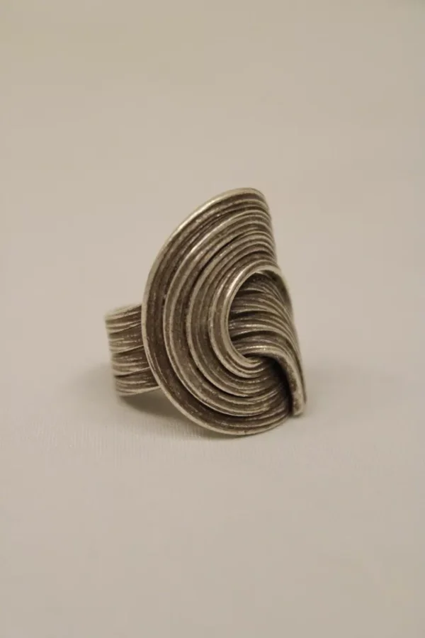 Silver Sterling Spiral Ring For Men