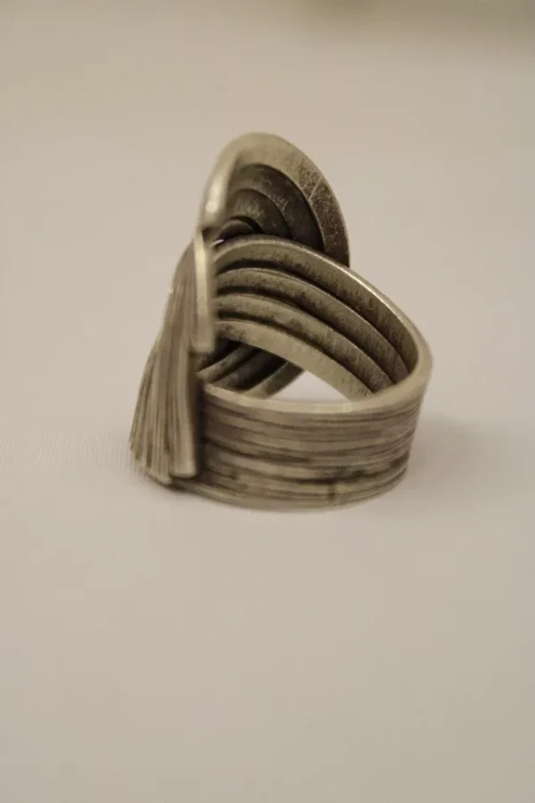 Silver Sterling Spiral Ring For Men - Image 4