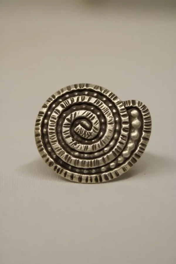 Fine Silver Rings HILL TRIBE Ethno Anello Argento Spiral Snails