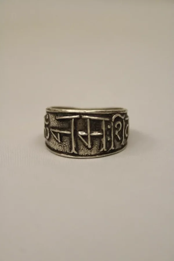 Om Namah Shivaya Sterling Silver Ring - Image 2