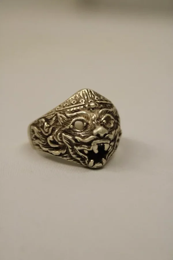 Handmade ring, sterling silver hindu ring