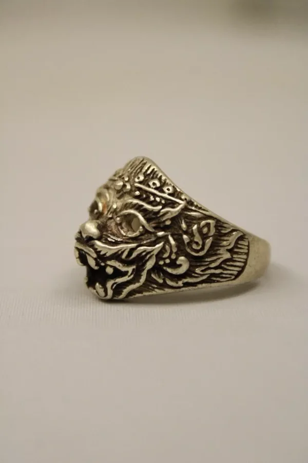 Handmade ring, sterling silver hindu ring - Image 2