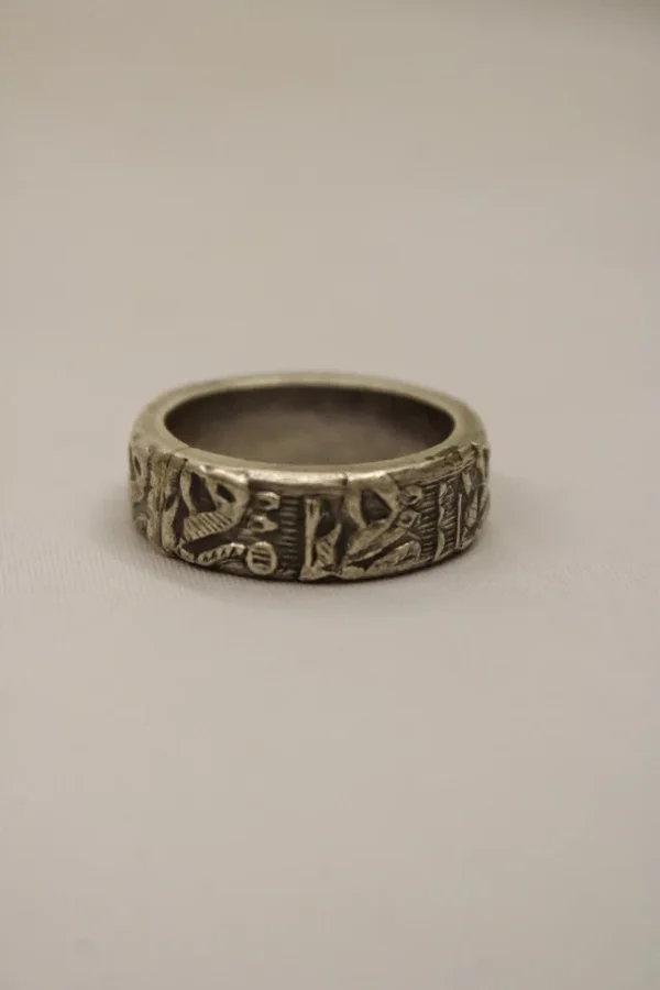 Sterling Silver Ring With Animals Engraved - Image 2