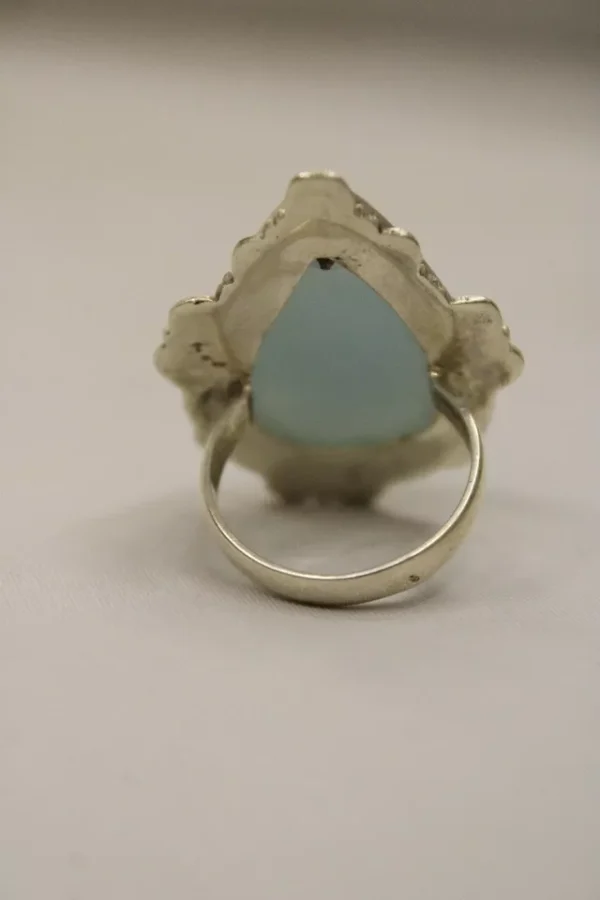 Natural Chalcedony Gemstone Ring, Sterling Silver Ring, Womens Ring, Gift - Image 2