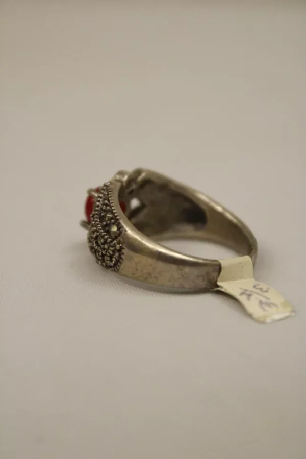 Sterling Silver Carnelian Gem Stone Ring For Women - Image 2