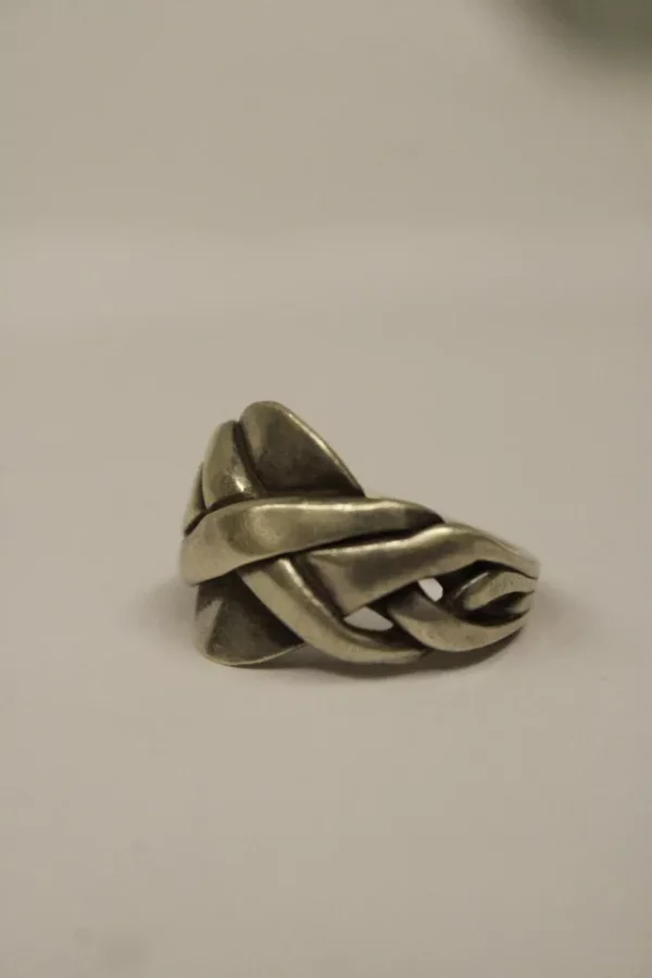 Sterling Silver Braided Knot Design Ring, Gift For Women