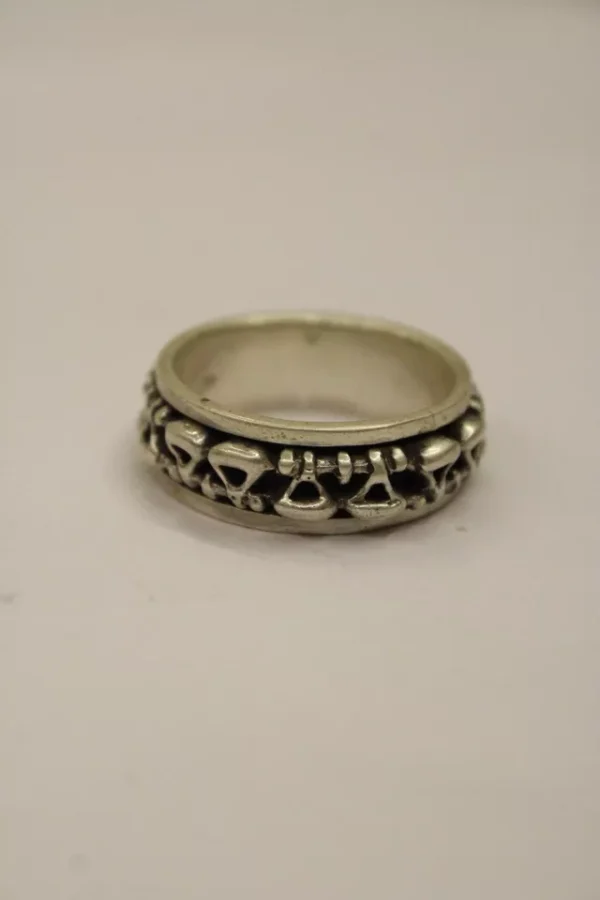 Sterling Spinning Silver Ring With Engravings, Gift For Men and Women - Image 3